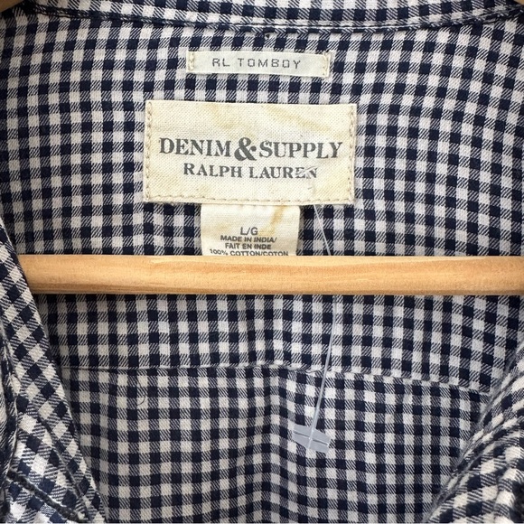 NWOT Denim & Supply Ralph Lauren Gingham RL Tomboy Shirt - Picture 4 of 7